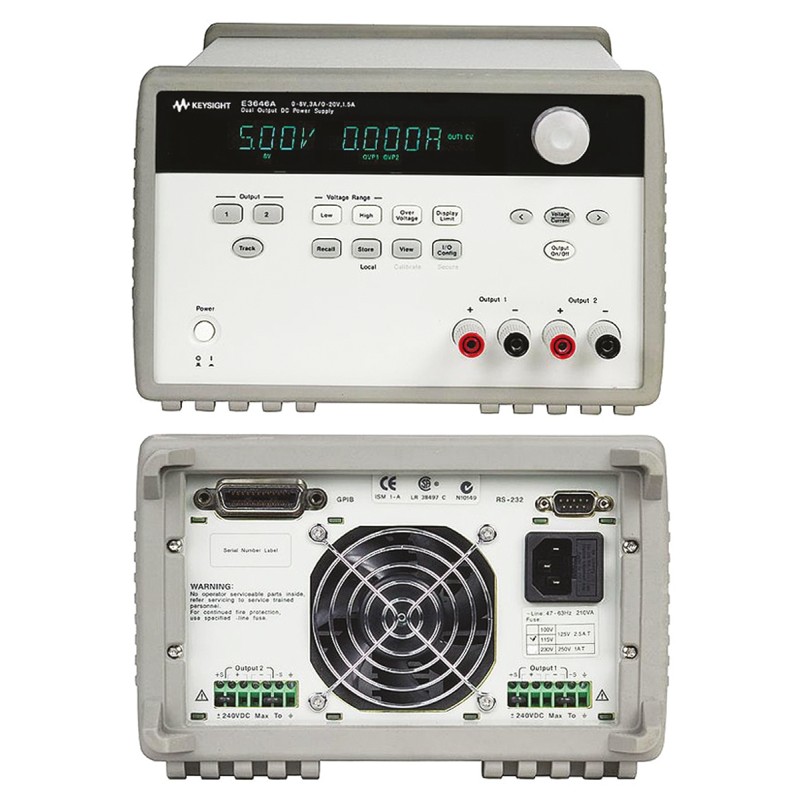 1 pcs - Keysight Technologies E364XA Series Digital Bench Power Supply, 0 - 35V, 1.4 A, 800mA, 2-Output, 49W - RS