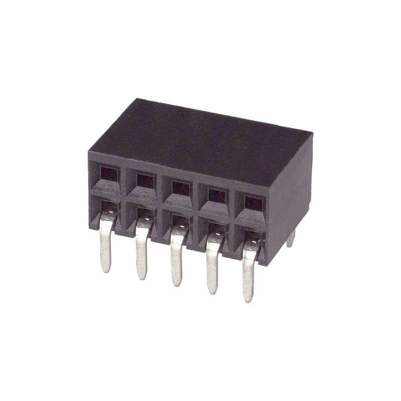 10 pcs : 6-5535512-4 - CONN RCPT 10POS 0.1 GOLD PCB R/A