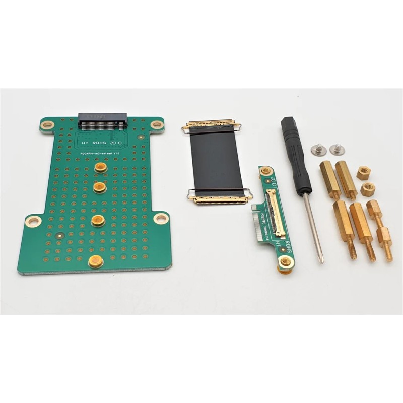 1 pcs - Okdo M.2 Extension Board V1.6 for ROCK 4 Model C+, ROCK 4 Model SE
