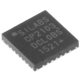 1 pcs - Silicon Labs CP2103-GM, USB Controller, 12Mbps, USB to UART, 3.3 V, 28-Pin QFN