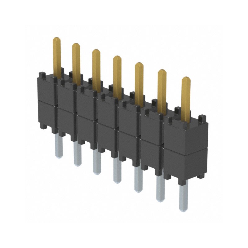 10 pcs : DW-07-07-L-S-200 - CONN HDR 7POS 0.1 STACK T/H GOLD