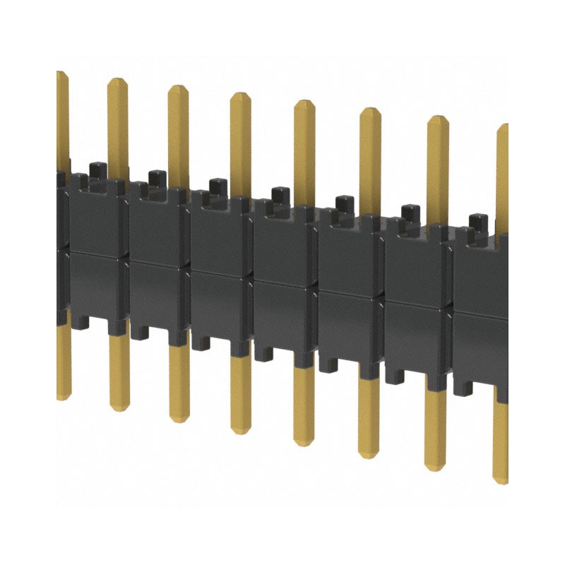 10 pcs : DW-12-07-G-S-200 - CONN HDR 12POS 0.1 STACK T/H