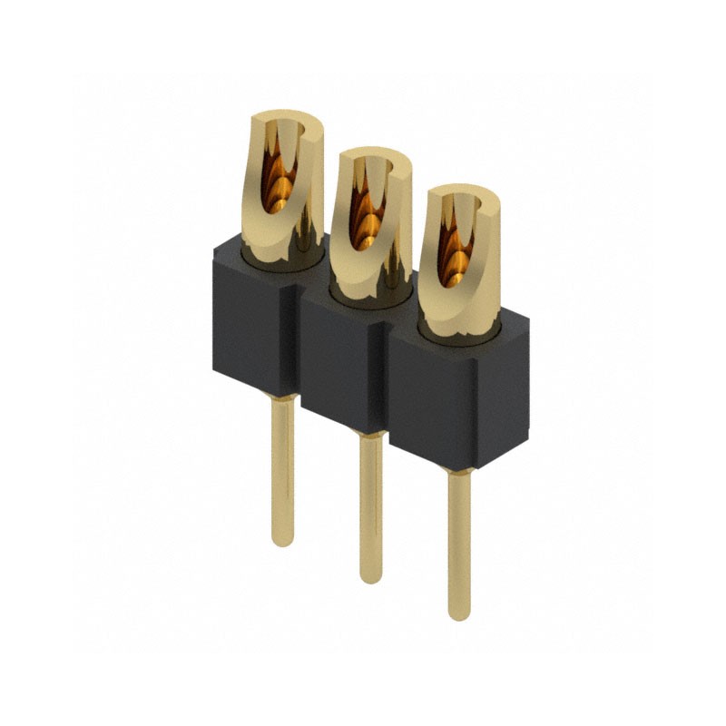 10 pcs : 380-10-103-00-001000 - CONN HDR SOLDER 3POS GOLD