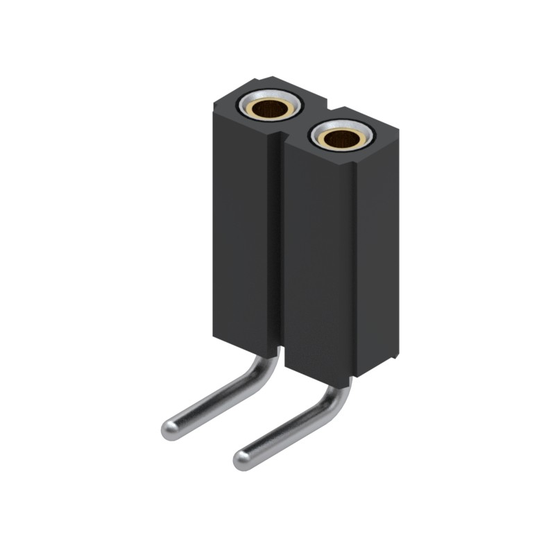 10 pcs : 801-93-002-20-001000 - CONN RCPT 2POS 0.1 GOLD PCB R/A