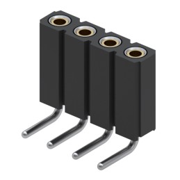 10 pcs : 801-93-004-20-001000 - CONN RCPT 4POS 0.1 GOLD PCB R/A