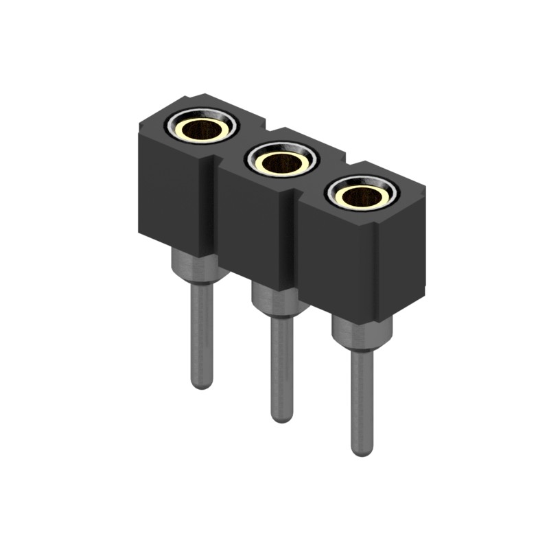 10 pcs : 801-43-003-10-002000 - CONN RCPT 3POS 0.1 GOLD PCB