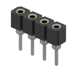 10 pcs : 801-43-004-10-002000 - CONN RCPT 4POS 0.1 GOLD PCB