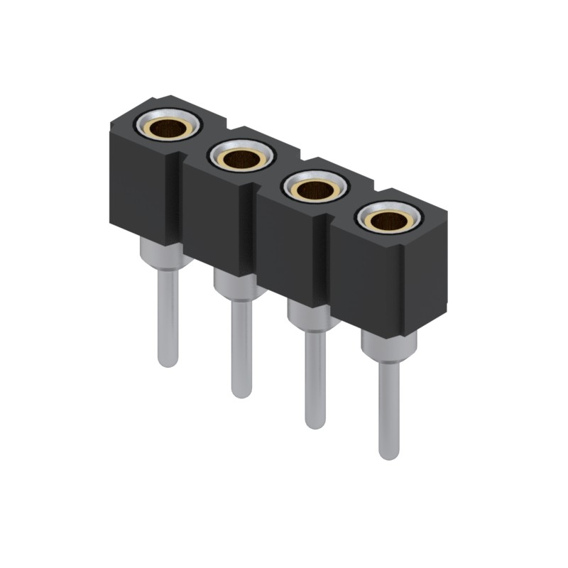 10 pcs : 801-93-004-10-002000 - CONN RCPT 4POS 0.1 GOLD PCB