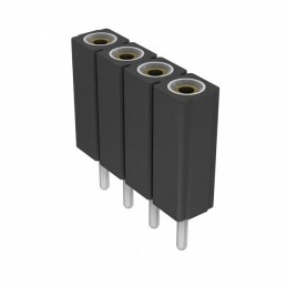 10 pcs : 801-47-004-10-001000 - CONN RCPT 4POS 0.1 GOLD PCB