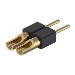 10 pcs : 830-10-002-10-005000 - CONN HDR STRIP SOLDER 2POS GOLD