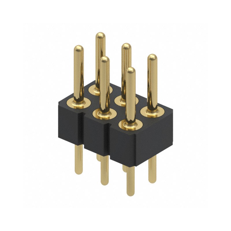 10 pcs : 802-10-006-10-001000 - CONN HEADER VERT 6POS 2.54MM