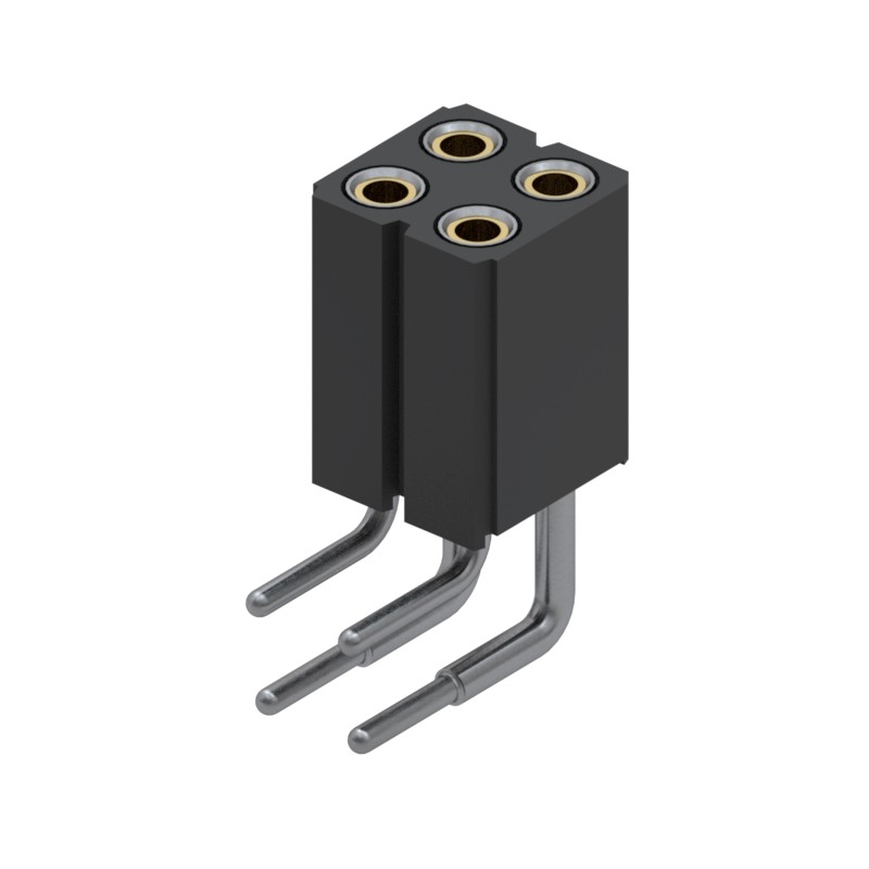 10 pcs : 803-43-004-20-001000 - CONN RCPT 4POS 0.1 GOLD PCB R/A