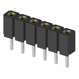 10 pcs : 801-43-006-10-012000 - CONN RCPT 6POS 0.1 GOLD PCB