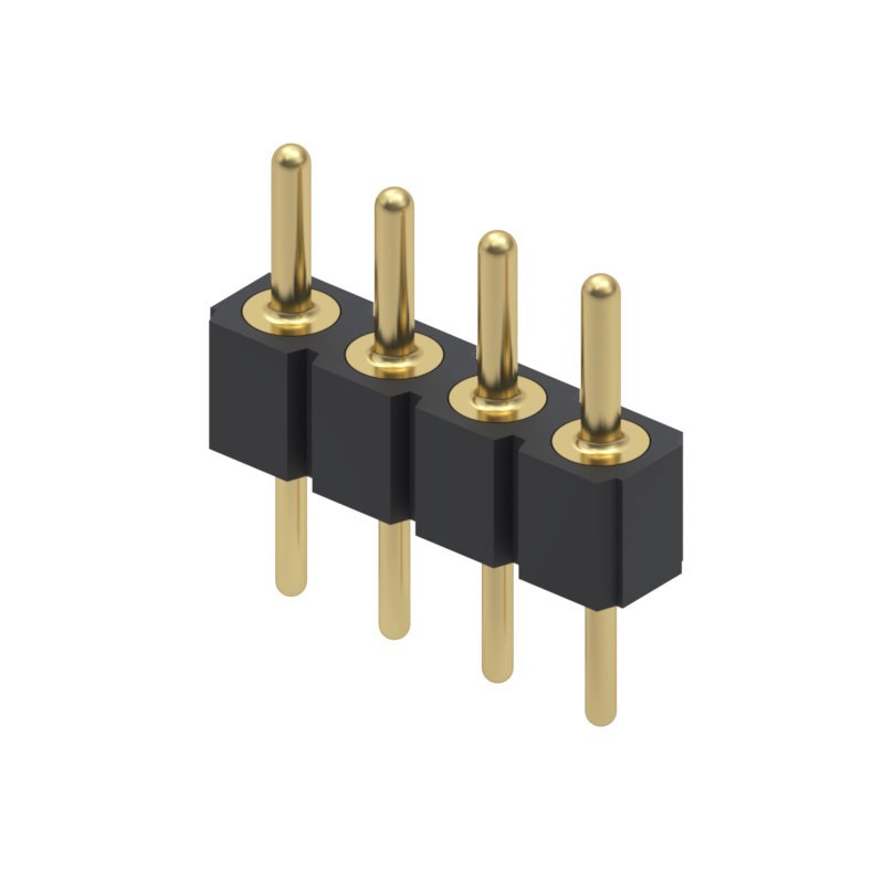 10 pcs : 800-10-004-10-002000 - CONN HEADER VERT 4POS 2.54MM