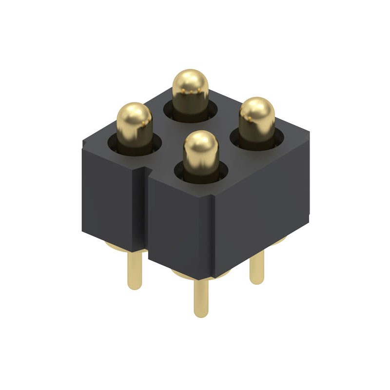 10 pcs : 823-22-004-10-001101 - CONN SPRING PISTON 4POS PCB