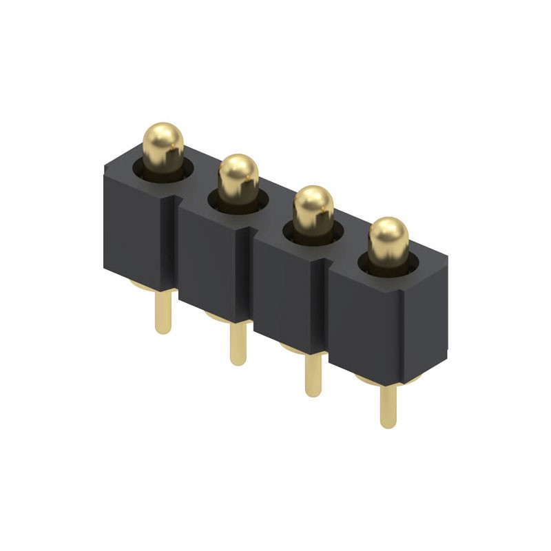 10 pcs : 821-22-004-10-001101 - CONN SPRING PISTON 4POS PCB