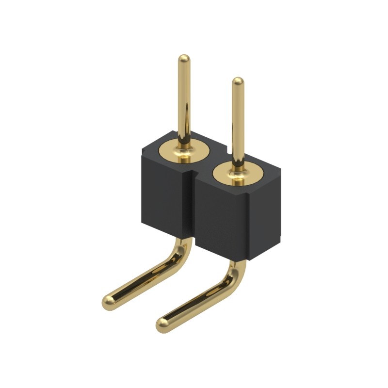 10 pcs : 399-10-102-10-009000 - CONN HEADER R/A 2POS 2.54MM