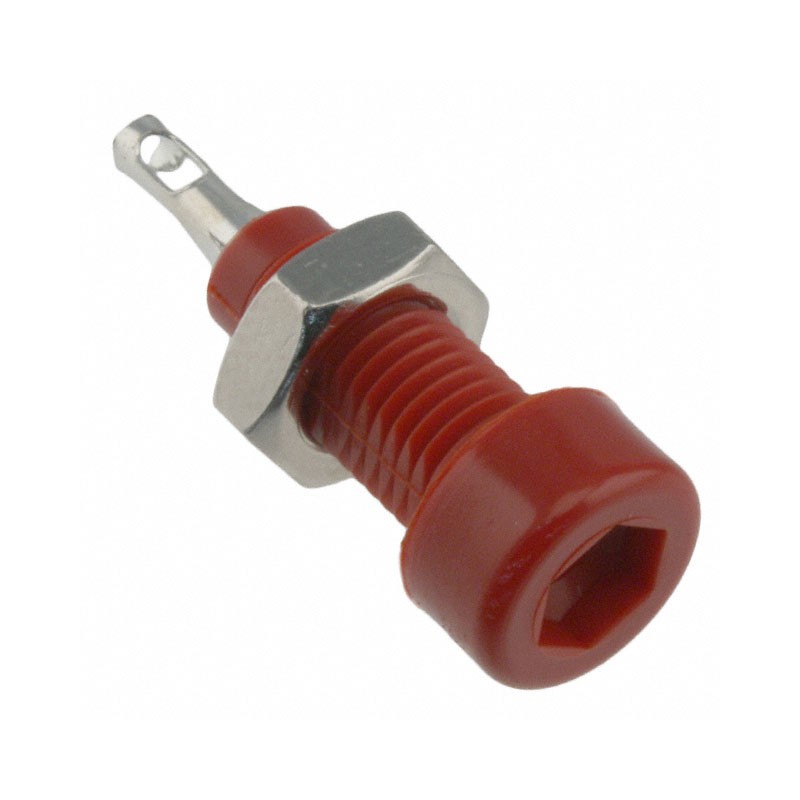 10 pcs : 6019 - CONN TIP JACK SLDR EYELET RED