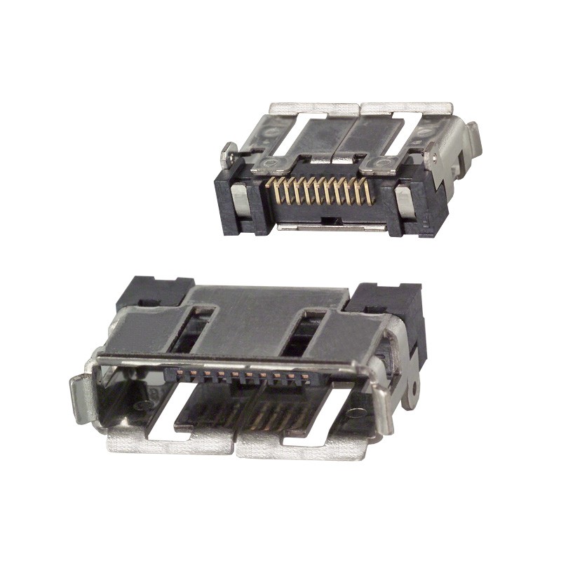 10 pcs : ST60-10P(30) - CONN RCPT 10P 0.02 GOLD EDGE MNT