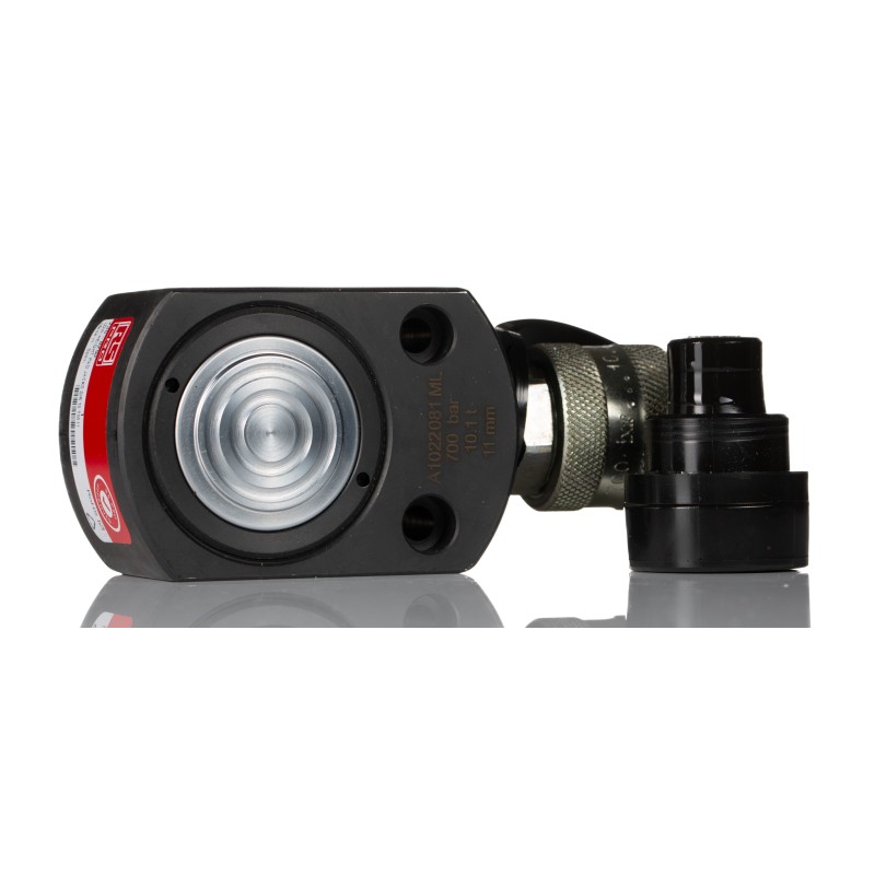 1 pcs - RS PRO Single, Portable Low Height Hydraulic Cylinder, 10t, 11mm stroke