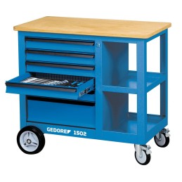 1 pcs - Gedore 1502 Portable Steel Workbench, 750 (Mobile) kg, 1000 (Static) kg Max Load, 870mm x 950mm x 550mm