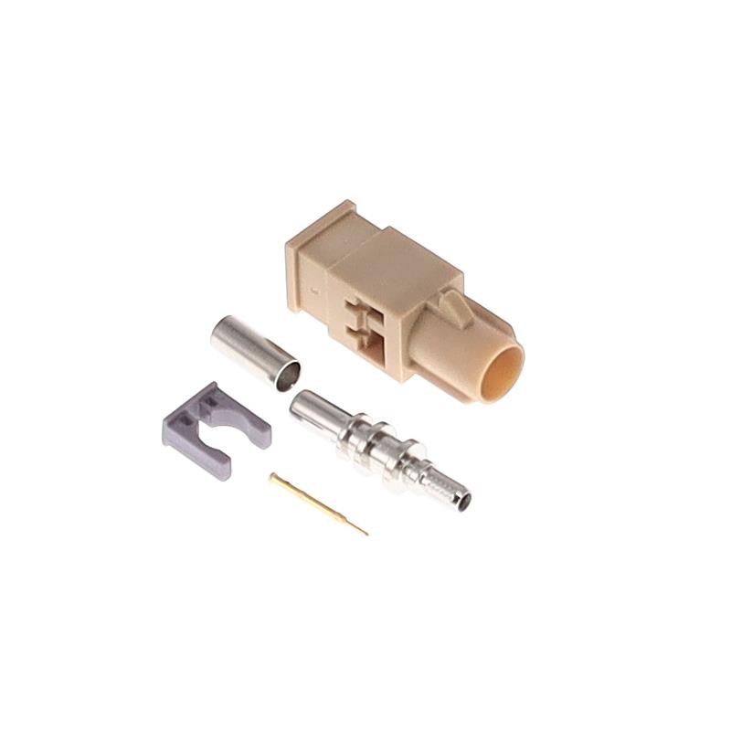 10 pcs : FK0MIDK - FAKRA GEN 1 CODE I BEIGE MALE PL