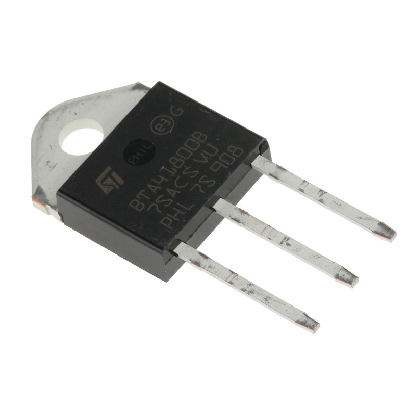 1 pcs - STMicroelectronics Through Hole, 3-pin, TRIAC, 800V, Gate Trigger 1.3V 800V
