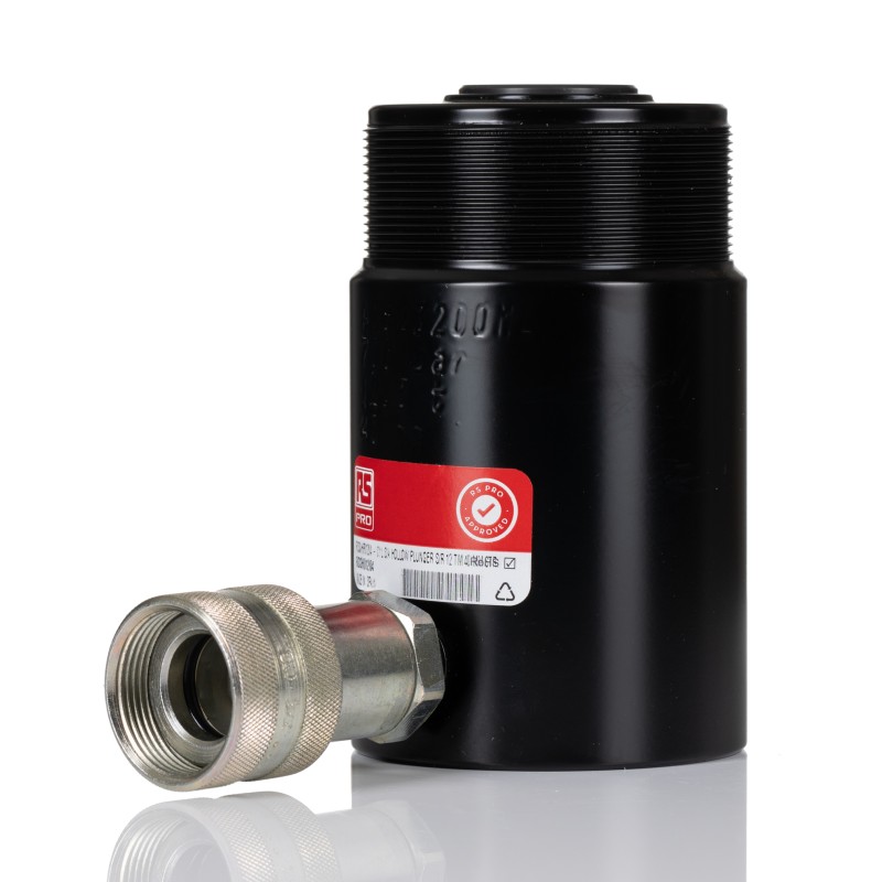 1 pcs - RS PRO Single, Portable Hollow Plunger Hydraulic Cylinders, 12t, 40mm stroke