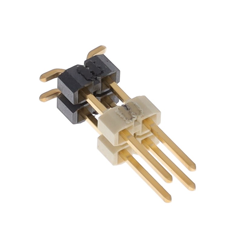 10 pcs : HW-02-09-G-D-395-SM - CONN HDR 4POS 0.1 STACK SMD GOLD