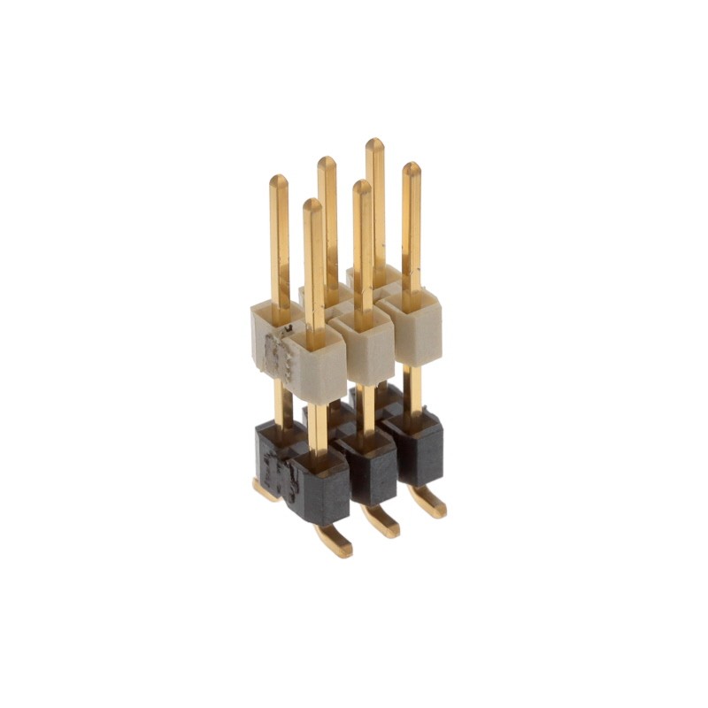 10 pcs : HW-03-09-G-D-395-SM - CONN HDR 6POS 0.1 STACK SMD GOLD