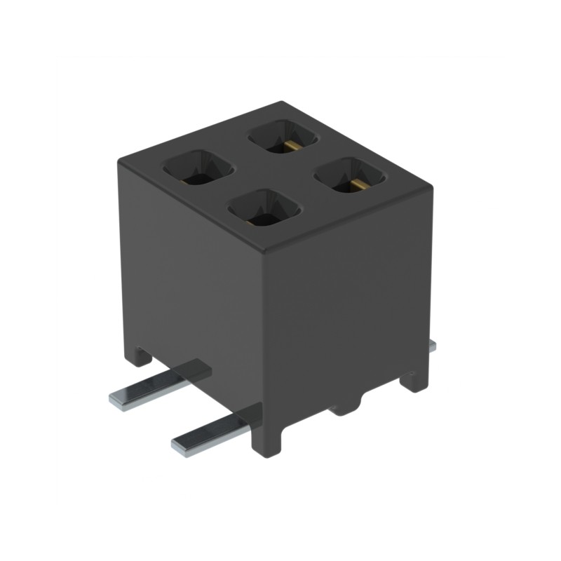 10 pcs : MMS-102-02-F-DV - CONN RCPT 4POS 0.079 GOLD SMD