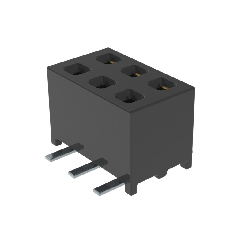 10 pcs : MMS-103-02-F-DV - CONN RCPT 6POS 0.079 GOLD SMD