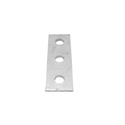 5 pcs - Hot Dipped Galvanised Rectangular Bracket 3 Hole, 14mm Holes, 40 x 126 x 5mm