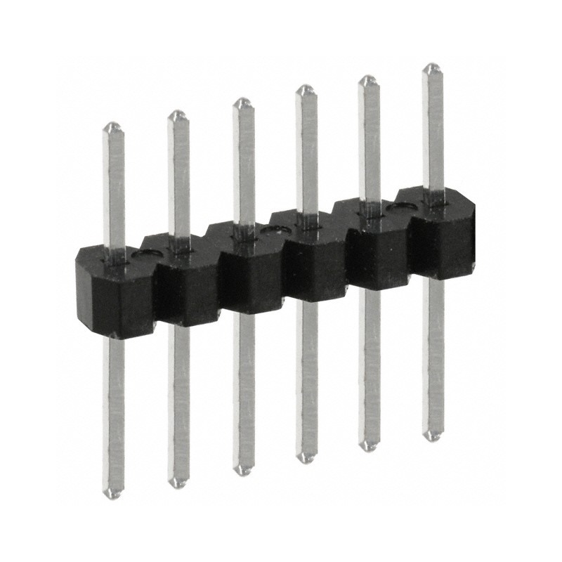 10 pcs : PEC06SACN - CONN HEADER VERT 6POS 2.54MM
