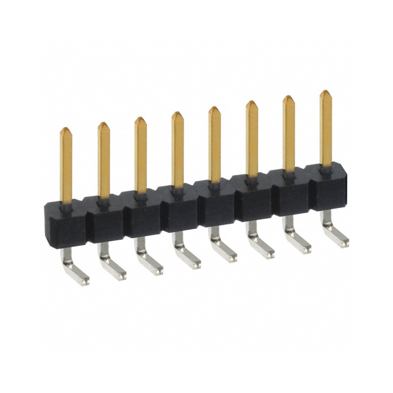10 pcs : PBC08SBAN - CONN HEADER R/A 8POS 2.54MM