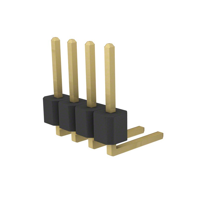 10 pcs : PRPC004SBAN-M71RC - CONN HEADER R/A 4POS 2.54MM