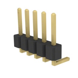 10 pcs : PRPC005SBAN-M71RC - CONN HEADER R/A 5POS 2.54MM