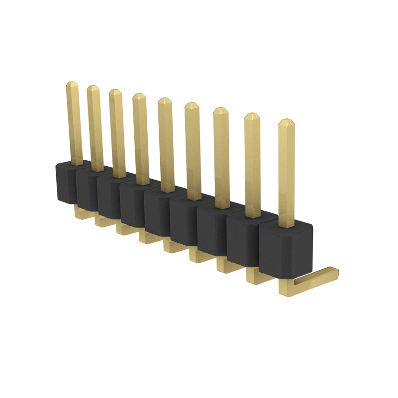 10 pcs : PRPC009SBAN-M71RC - CONN HEADER R/A 9POS 2.54MM