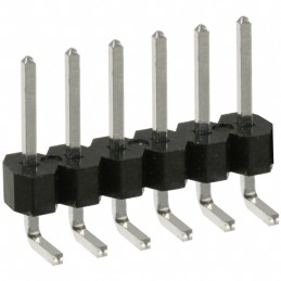 10 pcs : PEC06SBAN - CONN HEADER R/A 6POS 2.54MM