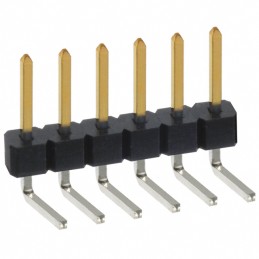10 pcs : PBC06SBBN - CONN HEADER R/A 6POS 2.54MM