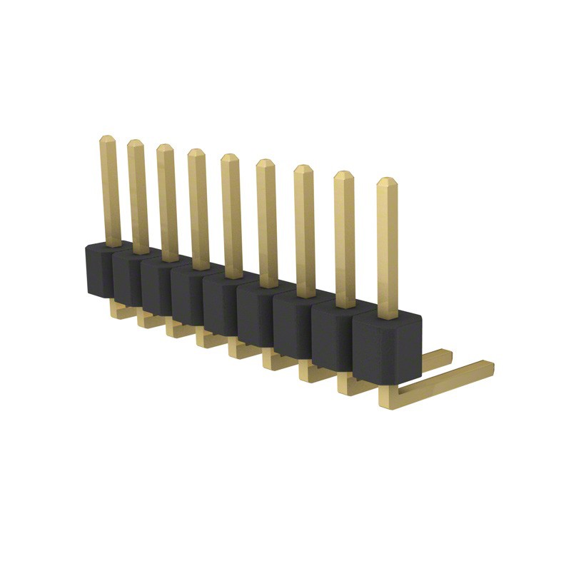 10 pcs : PRPC009SBBN-M71RC - CONN HEADER R/A 9POS 2.54MM
