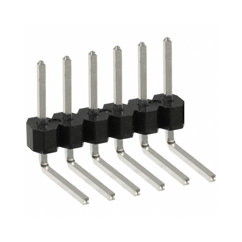 10 pcs : PEC06SBCN - CONN HEADER R/A 6POS 2.54MM