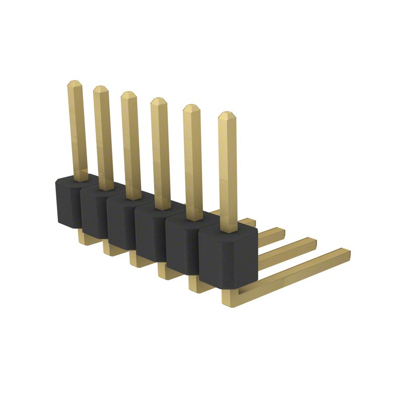 10 pcs : PRPC006SBCN-M71RC - CONN HEADER R/A 6POS 2.54MM