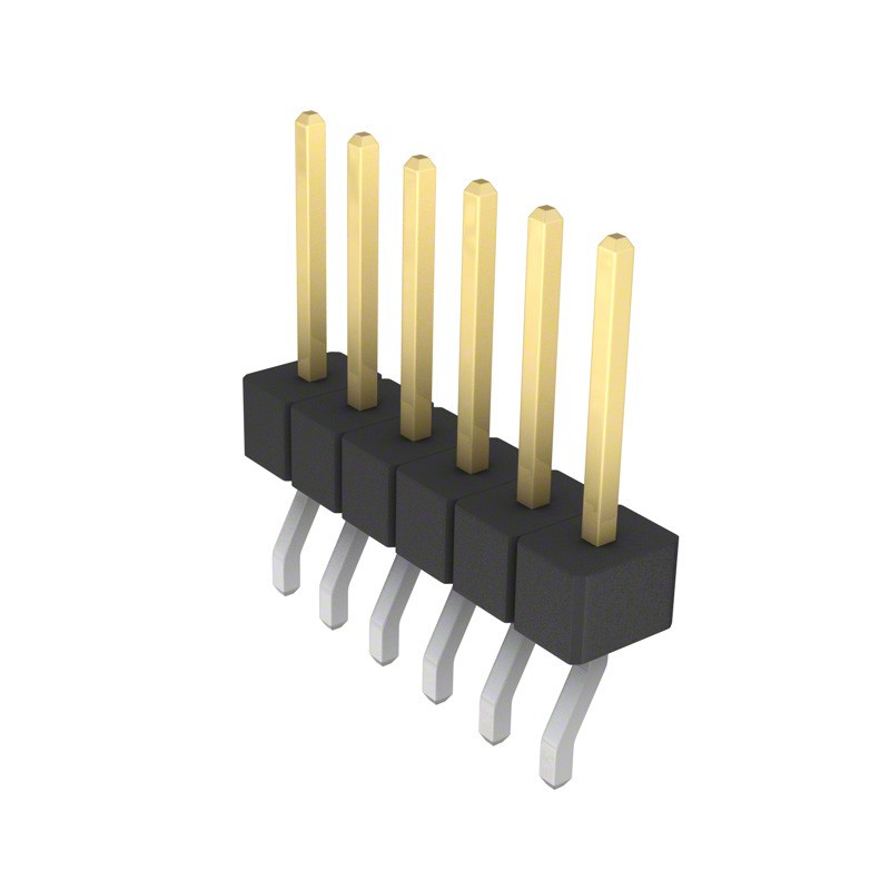 10 pcs : GBC06SGSN-M89 - CONN HEADER SMD R/A 6POS 2.54MM