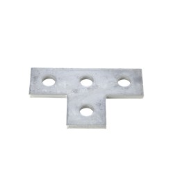 5 pcs - Hot Dipped Galvanised T Shape Bracket 4 Hole, 14mm Holes, 80 x 120 x 5mm