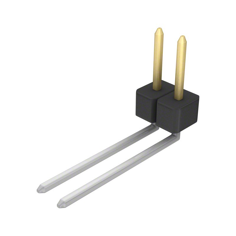 10 pcs : PBC02SBEN - CONN HEADER R/A 2POS 2.54MM