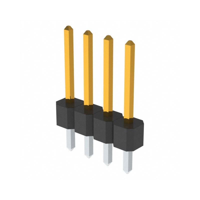 10 pcs : PBC04SFAN - CONN HEADER VERT 4POS 2.54MM