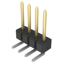 10 pcs : PBC04SGAN - CONN HEADER R/A 4POS 2.54MM