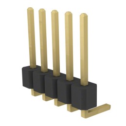 10 pcs : PRPC005SGAN-M71RC - CONN HEADER R/A 5POS 2.54MM