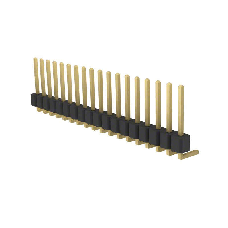 10 pcs : PRPC018SGAN-M71RC - CONN HEADER R/A 18POS 2.54MM